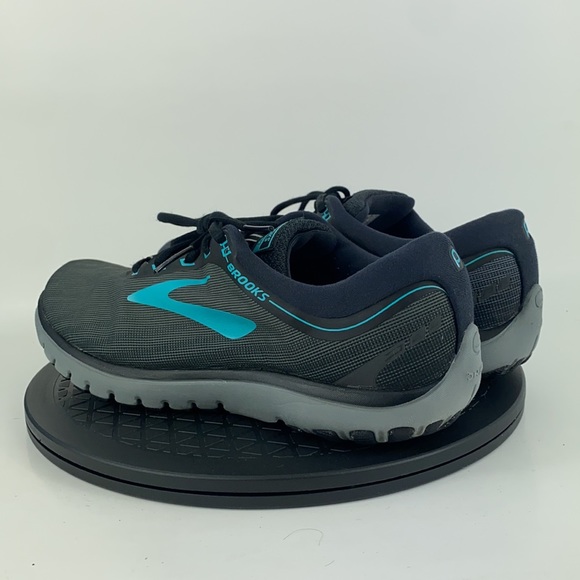Brooks PureFlow Gray/Turquoise/Black Running Shoes 1202621B067 Women's Size 11 - Picture 8 of 13